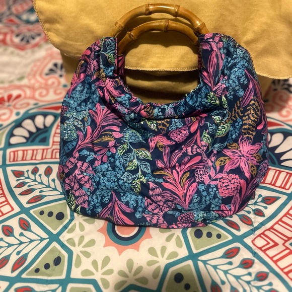 Lilly Pulitzer Bamboo handle purse - Picture 2 of 3